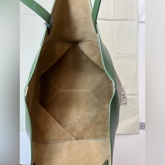LOEWE LARGE PUZZLE FOLD TOTE UMBER/DARK KHAKI GREEN.   NWT - Picture 9 of 12